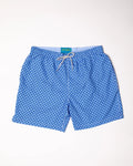 Boy's Cyclist Swim Trunks- Half Moons Navy/White