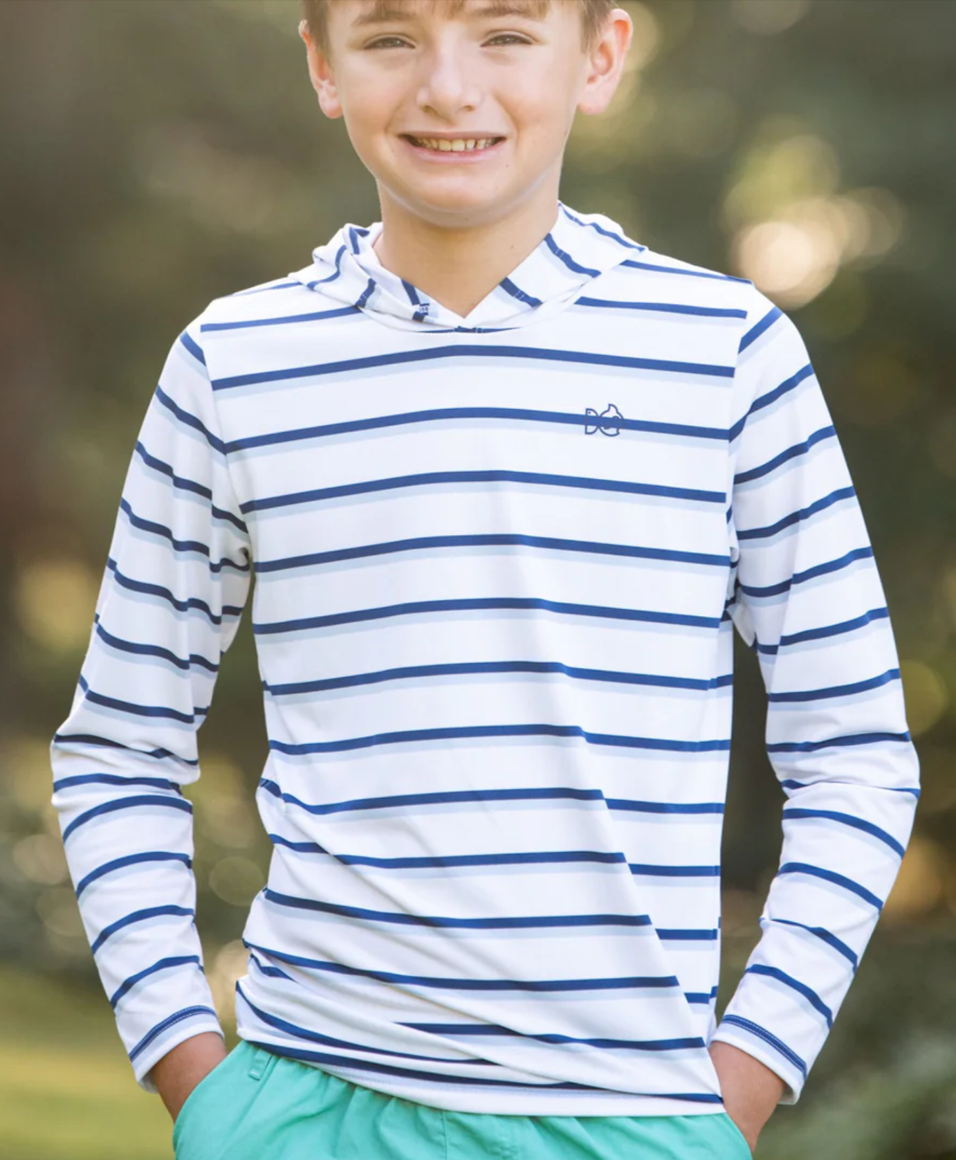 Kid's Pro Performance Hoodie T-shirt – African Pompano Stripe Art