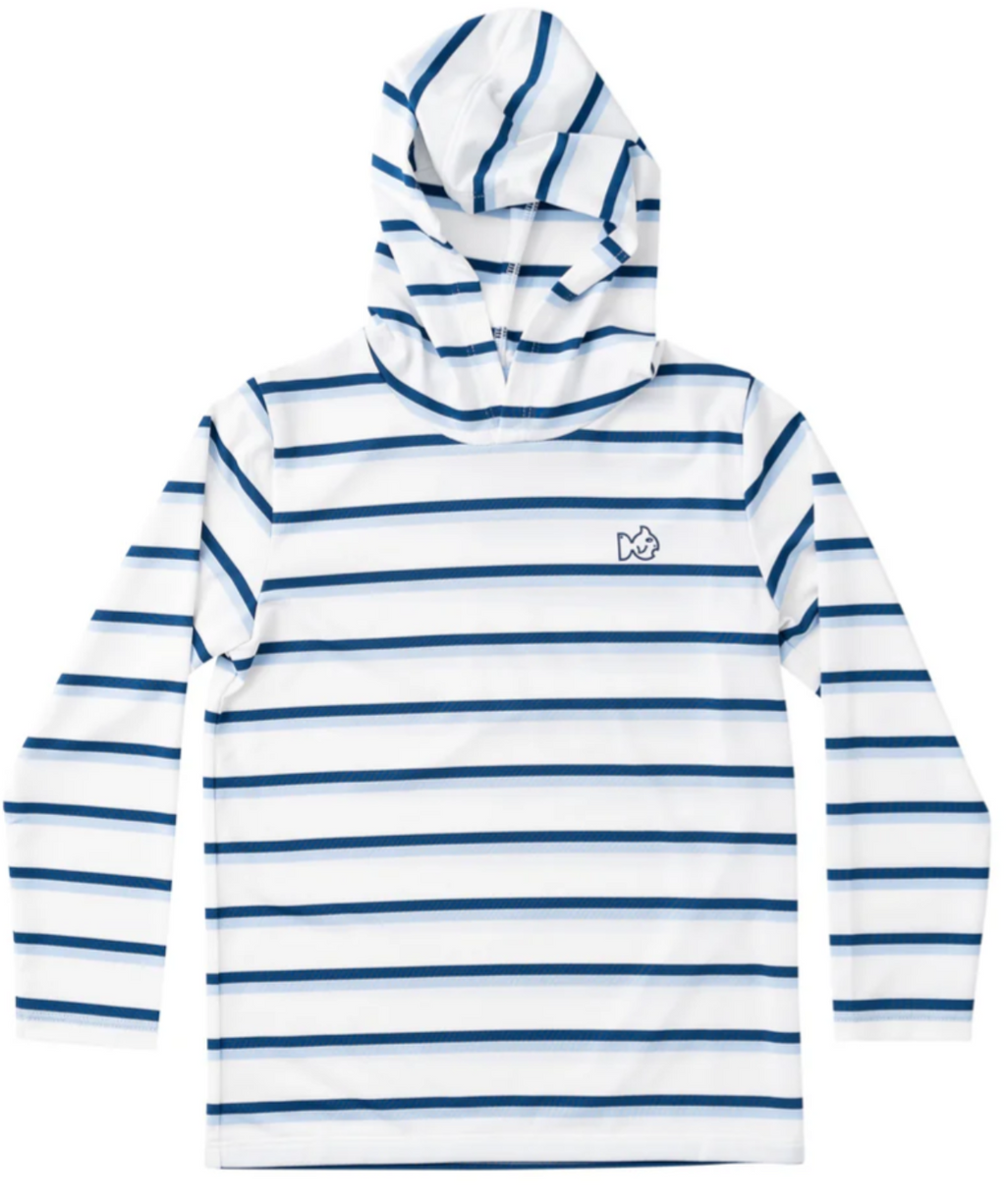 Kid's Pro Performance Hoodie T-shirt – African Pompano Stripe Art