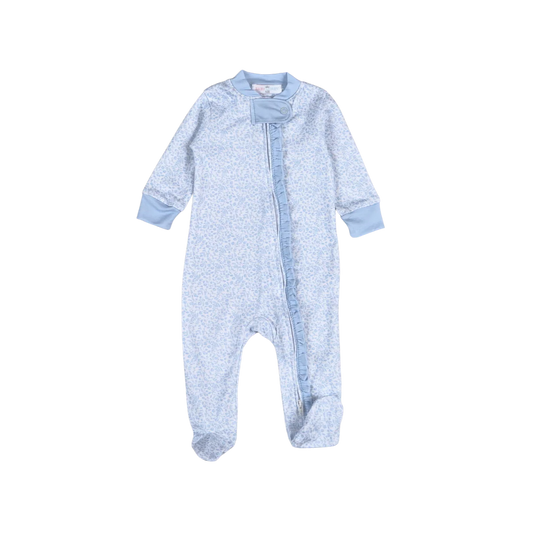 Ivy Floral Zipper Footie