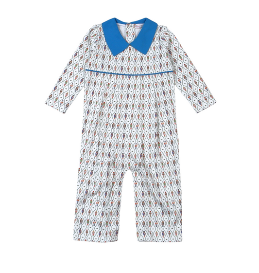 Blue Nutcracker Pima Romper