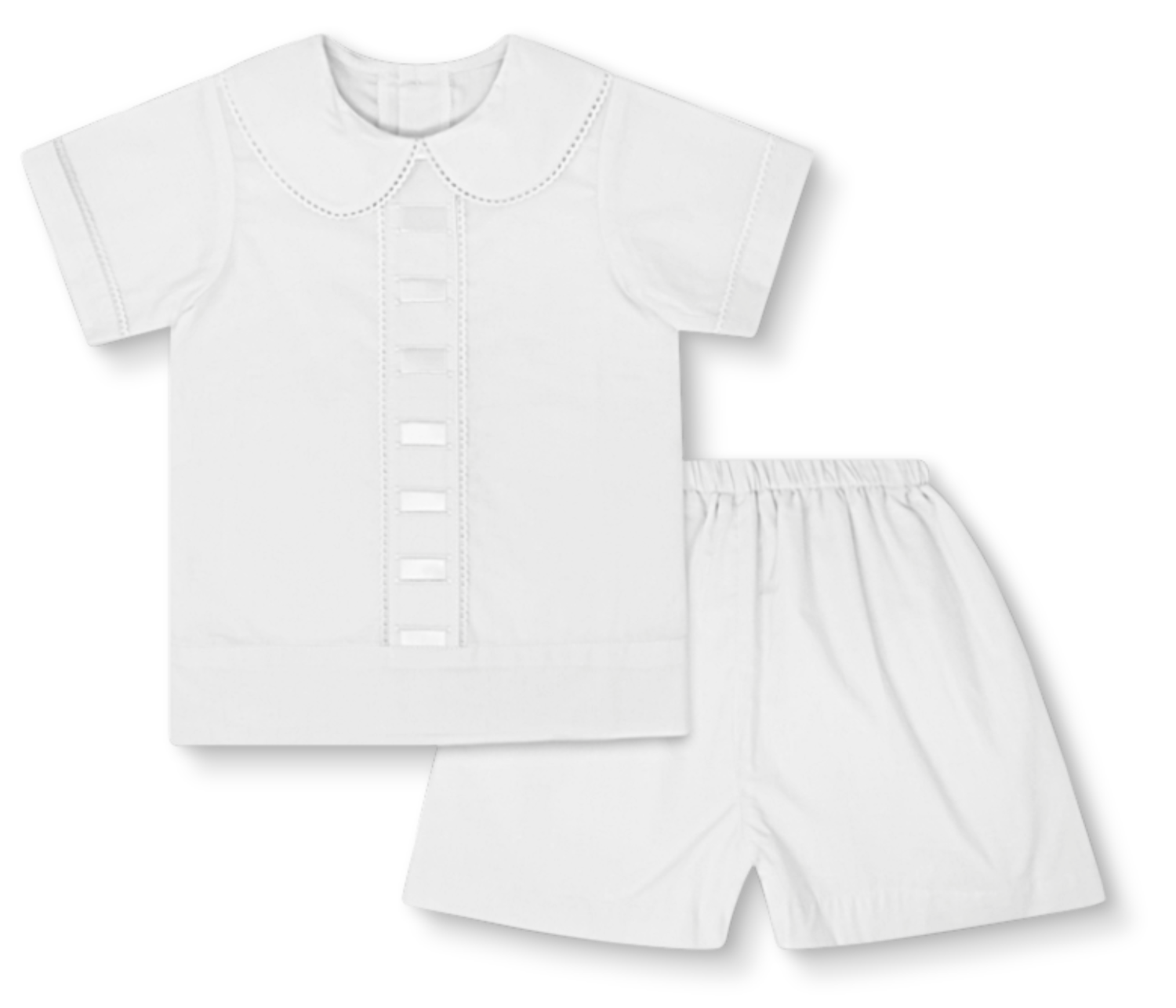 Noah Ribbon Window Pane 2pc Pull on shorts Set