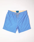 Boy's Cyclist Swim Trunks- Nautical Mesh Turquoise/Coral