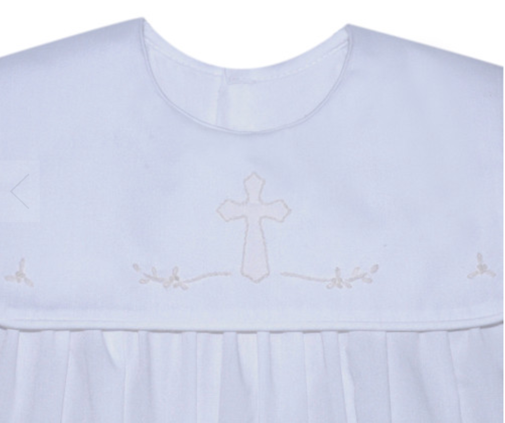 White Ellis Boy Romper-Cross