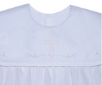White Ellis Boy Romper-Cross