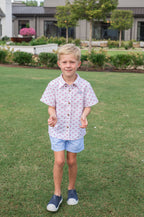 Boys' Outrigger Performance Shorts – UPF 50+ Durable Everyday Short in Windsurfer Blue