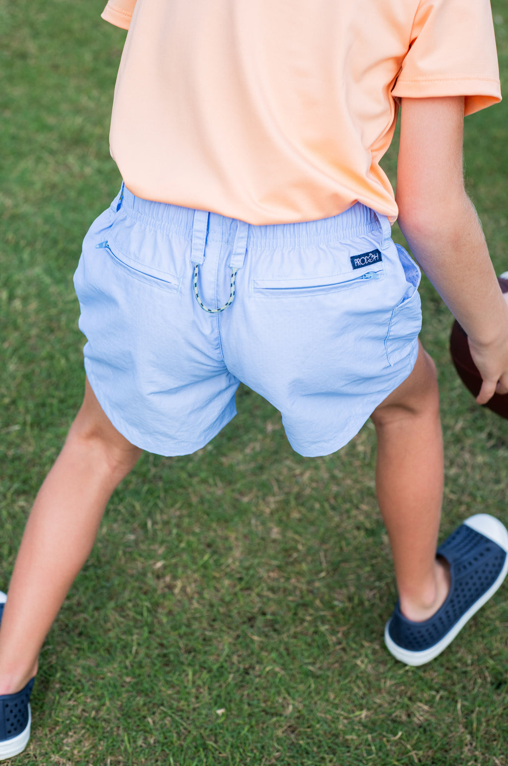 Boys' Outrigger Performance Shorts – UPF 50+ Durable Everyday Short in Windsurfer Blue