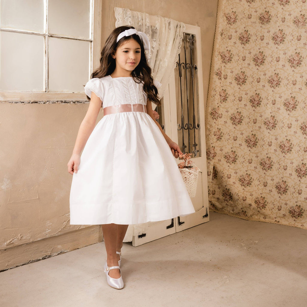White Specialty Dress w/ Removable Sash