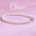 Classic Pearls Sterling Clasp Infant Bracelet
