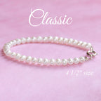 Classic Pearls Sterling Clasp Infant Bracelet