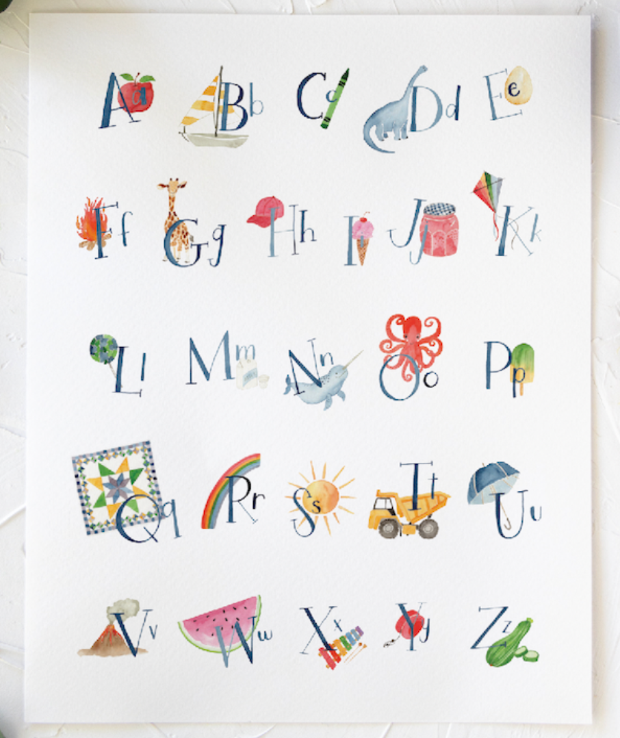 Alphabet Print 11x14