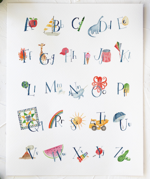 Alphabet Print 11x14