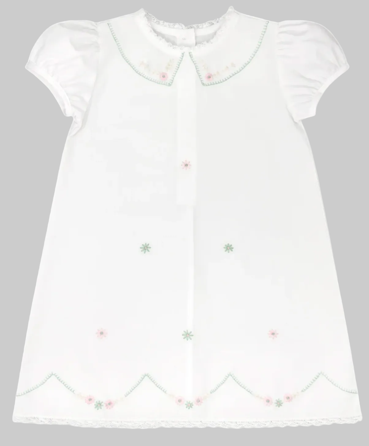 Girl Classics Ashtyn Dress W/Embroidered flowers on the bottom