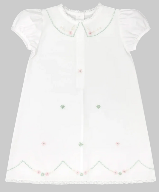 Girl Classics Ashtyn Dress W/Embroidered flowers on the bottom