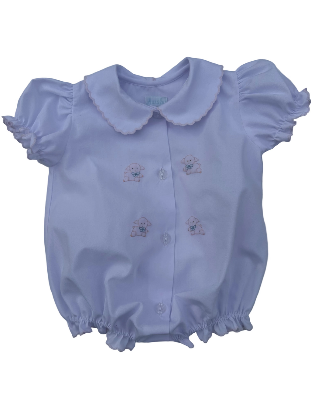 Girl Bubble Button Front w/Little lambs