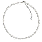 Girls Sterling Silver Strand of Pearls Kids Necklace