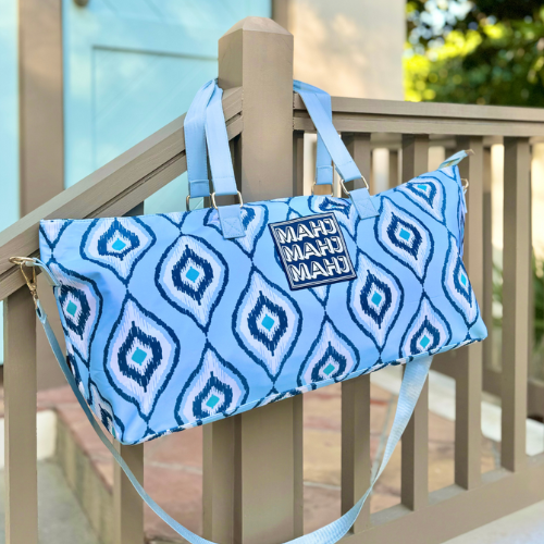 MAHJONG TOTE BAG  |  Wide with Zipper Closure
