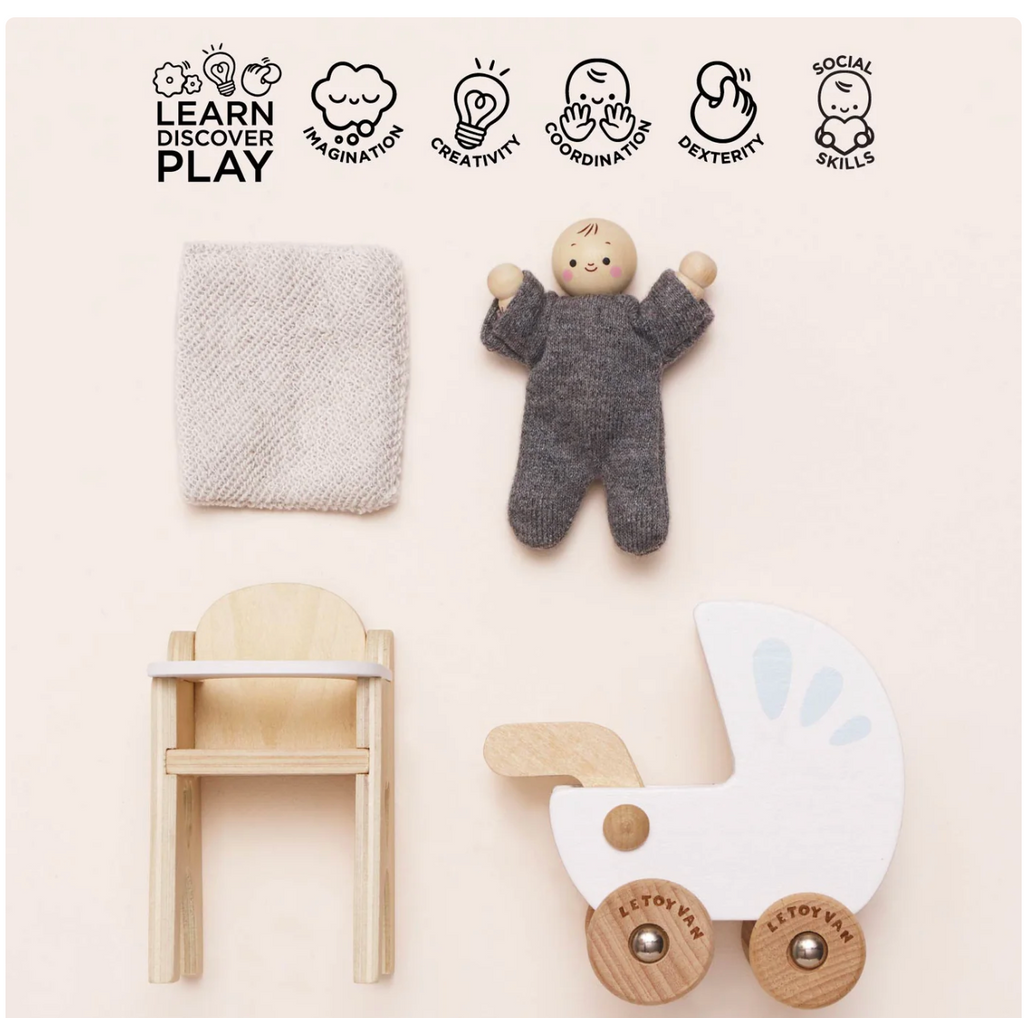 Doll House Nursery & Baby Set