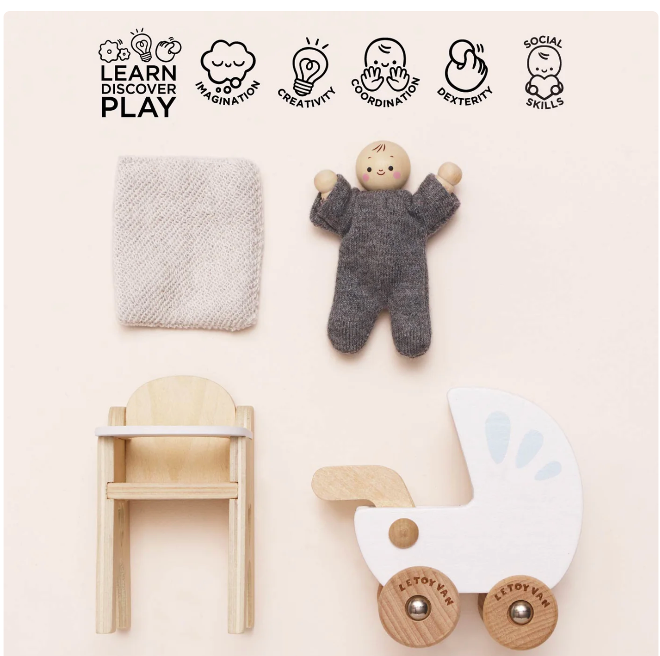 Doll House Nursery & Baby Set