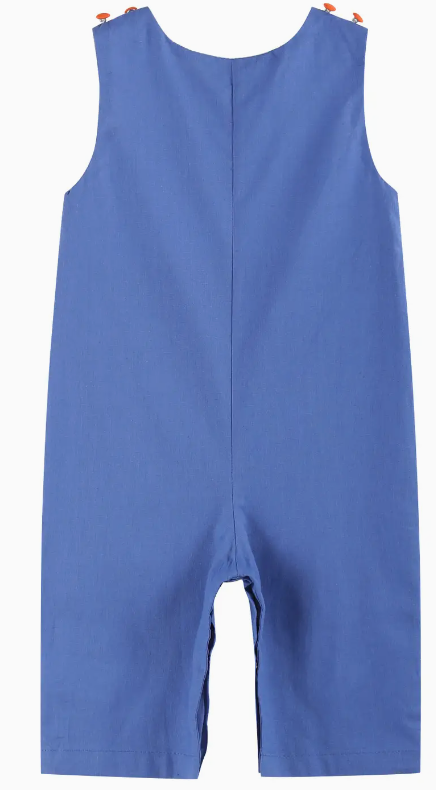 Blue Pumpkin Sunflower Smocked Overalls