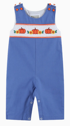 Blue Pumpkin Sunflower Smocked Overalls