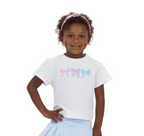 Pastel Bows Screen Print White Boxy