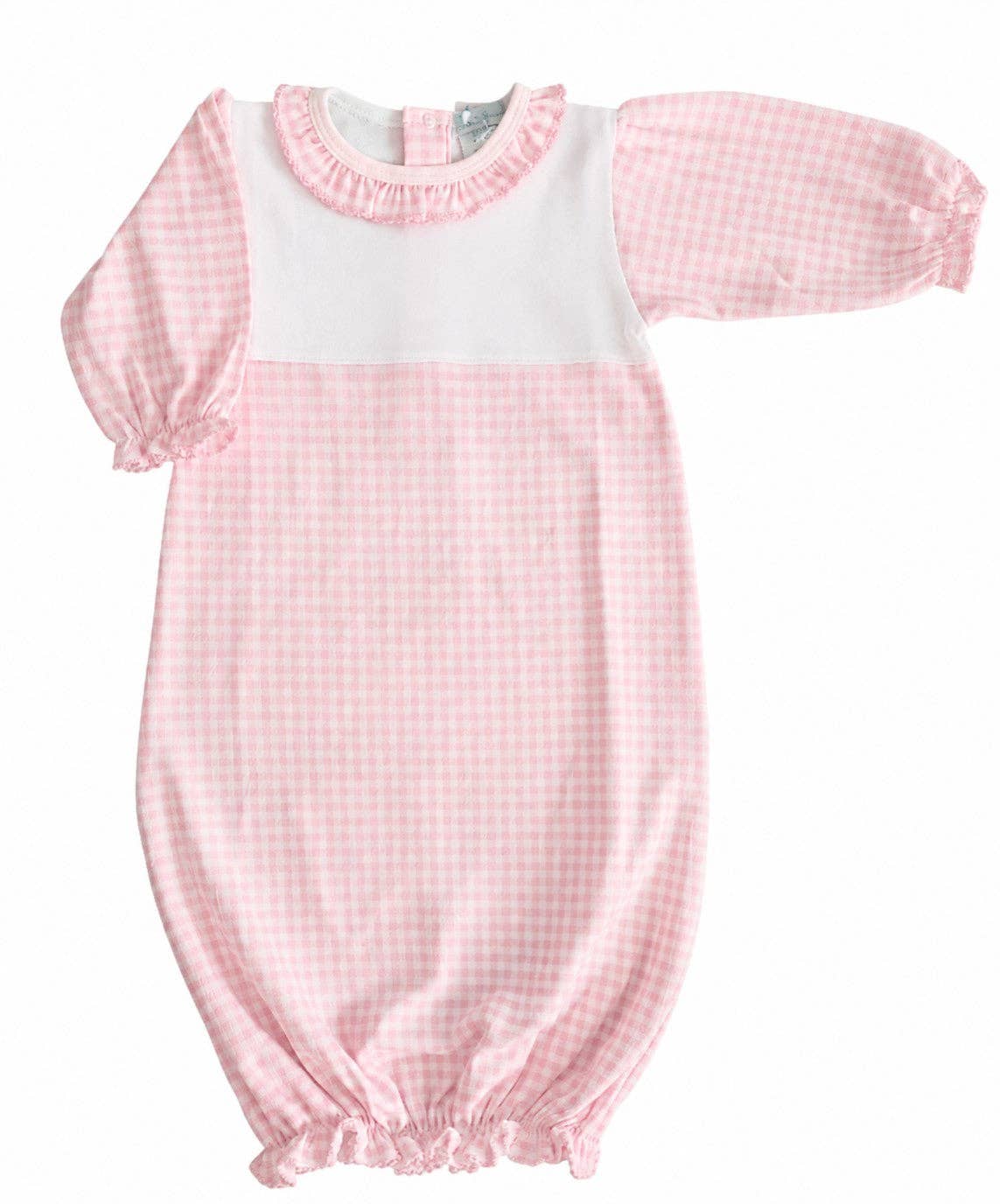 Baby Girl's "Pink Checks" Pima Cotton Gown