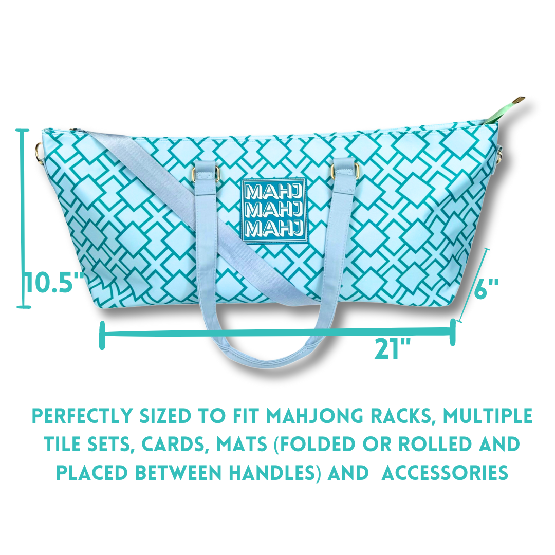 MAHJONG TOTE BAG  |  Wide with Zipper Closure