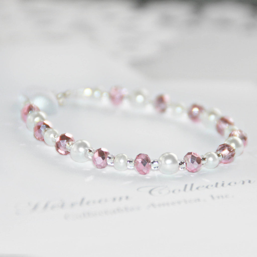 Twinkling Pink & Crystals Pretty Bracelet