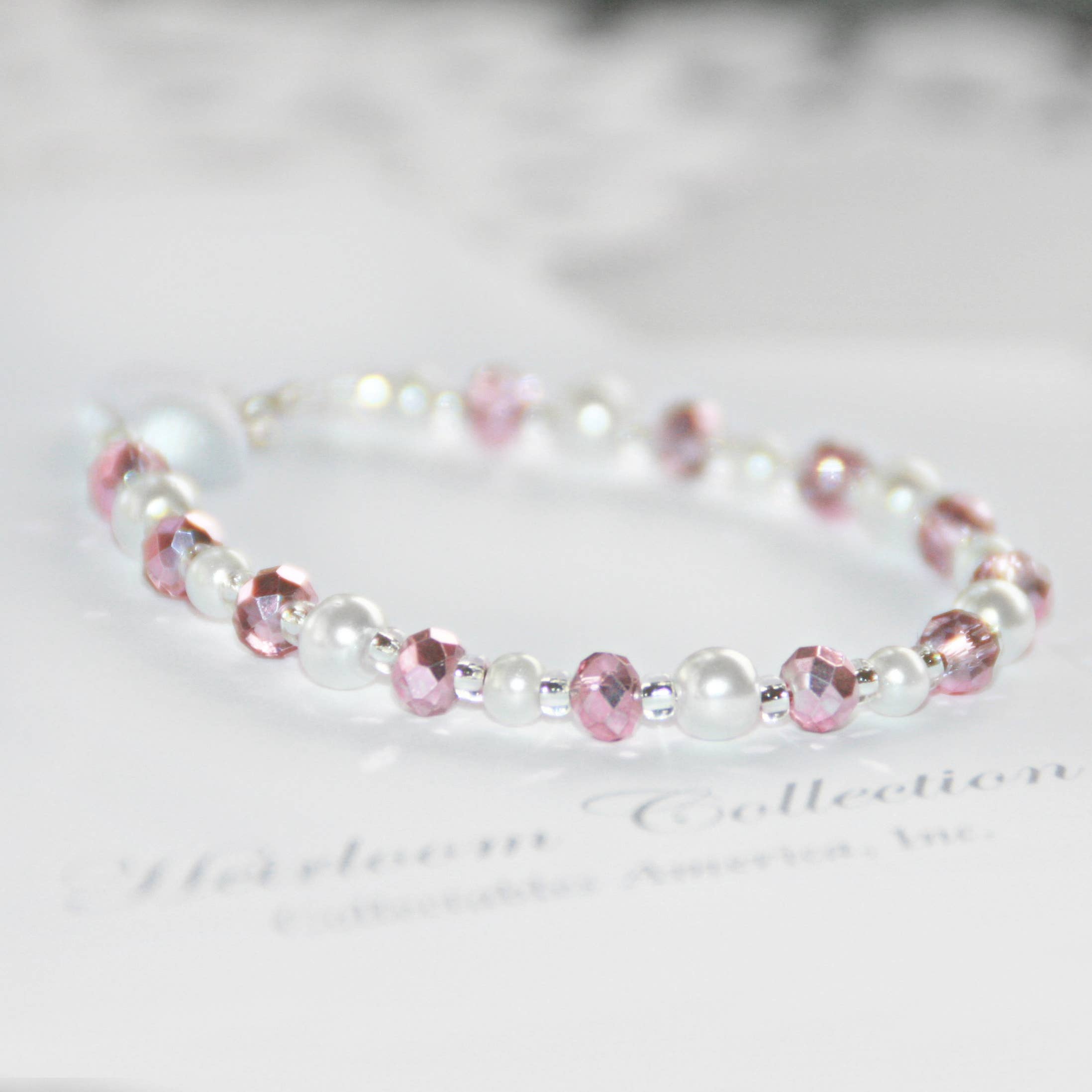 Twinkling Pink & Crystals Pretty Bracelet