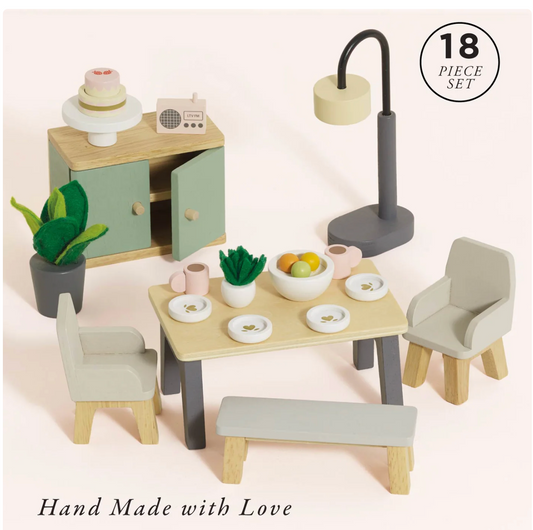 Wooden Doll House Dining Room