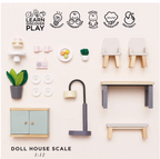 Wooden Doll House Dining Room