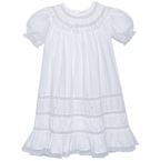 Dylan Dress- Vintage White w/ Ecru Lace