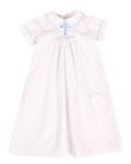 Haven Daygown & Diaper Cover - Blue embroidering