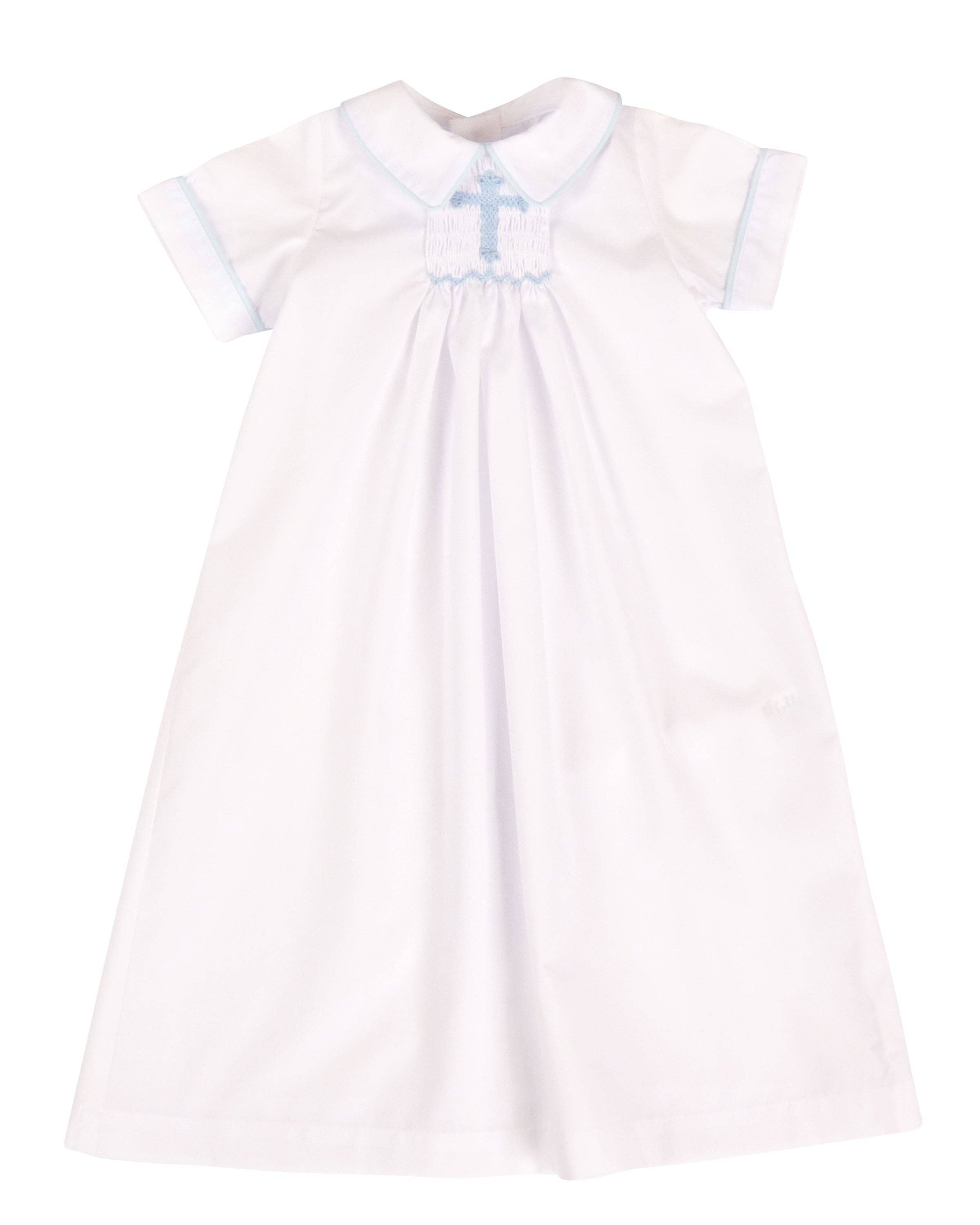 Haven Daygown & Diaper Cover - Blue embroidering