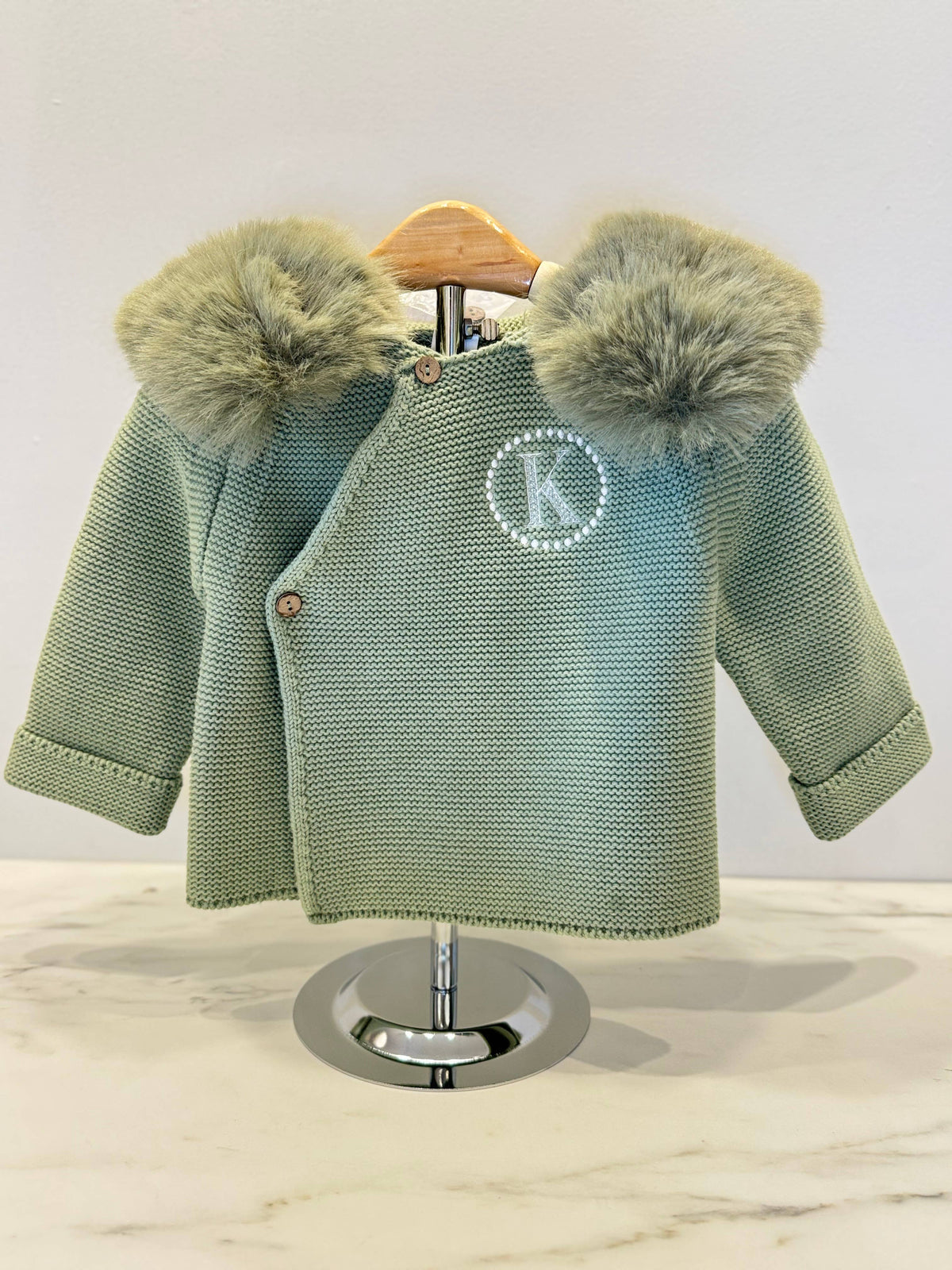 Knit Jacket with Removable Faux Fur