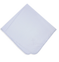 White Baby Cross Blanket w/Lace Trim