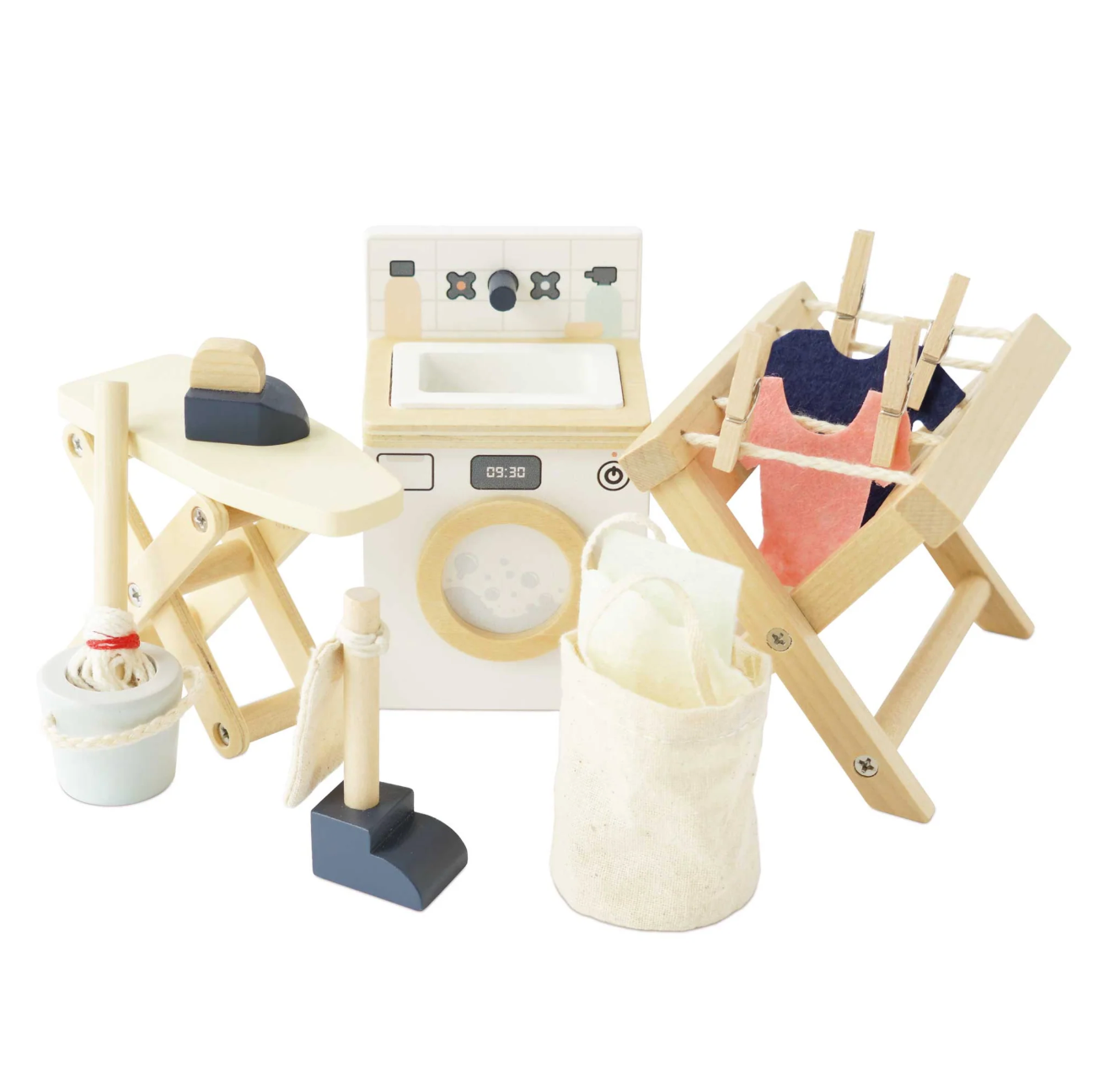 Wooden Doll House Laundry Room