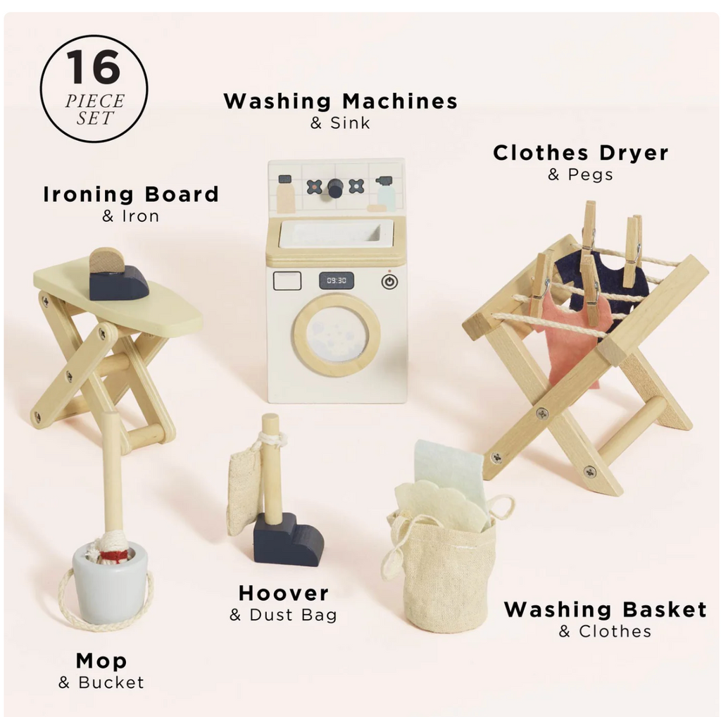 Wooden Doll House Laundry Room