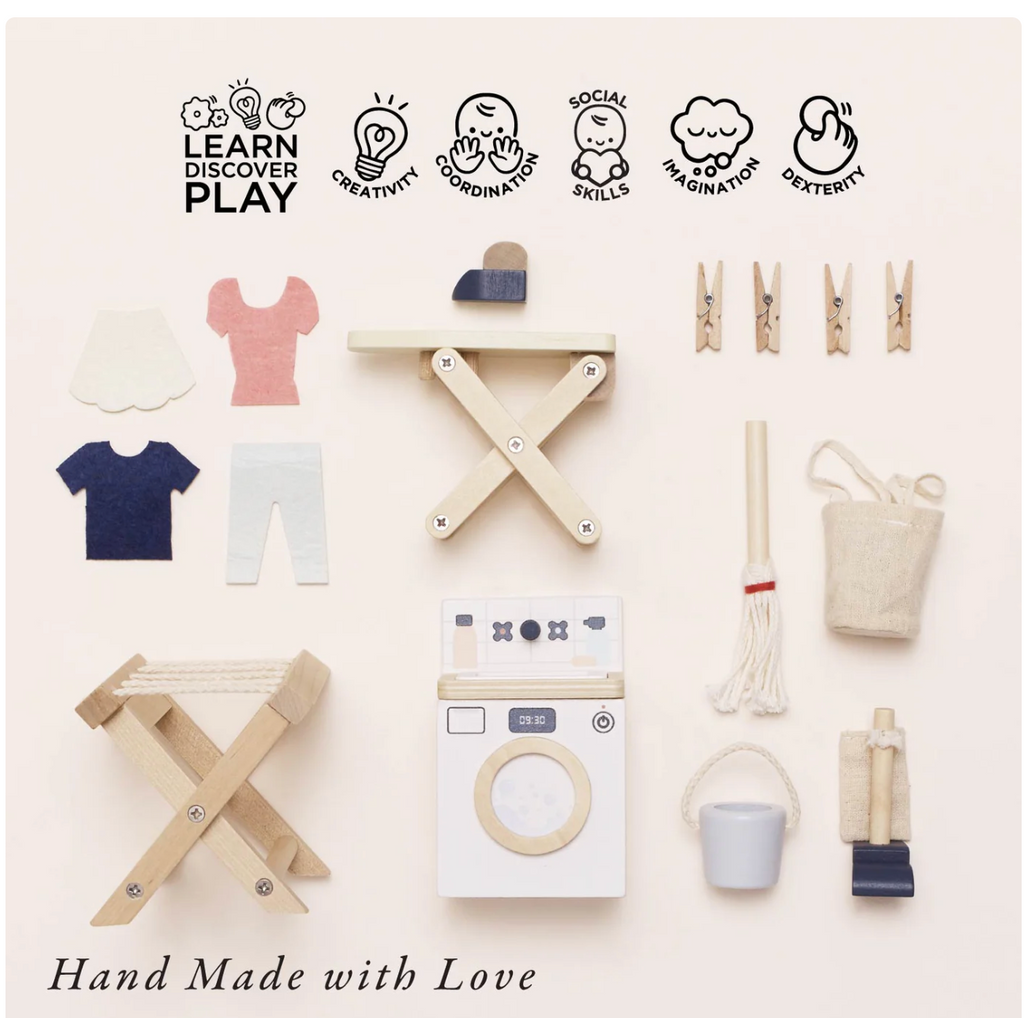 Wooden Doll House Laundry Room