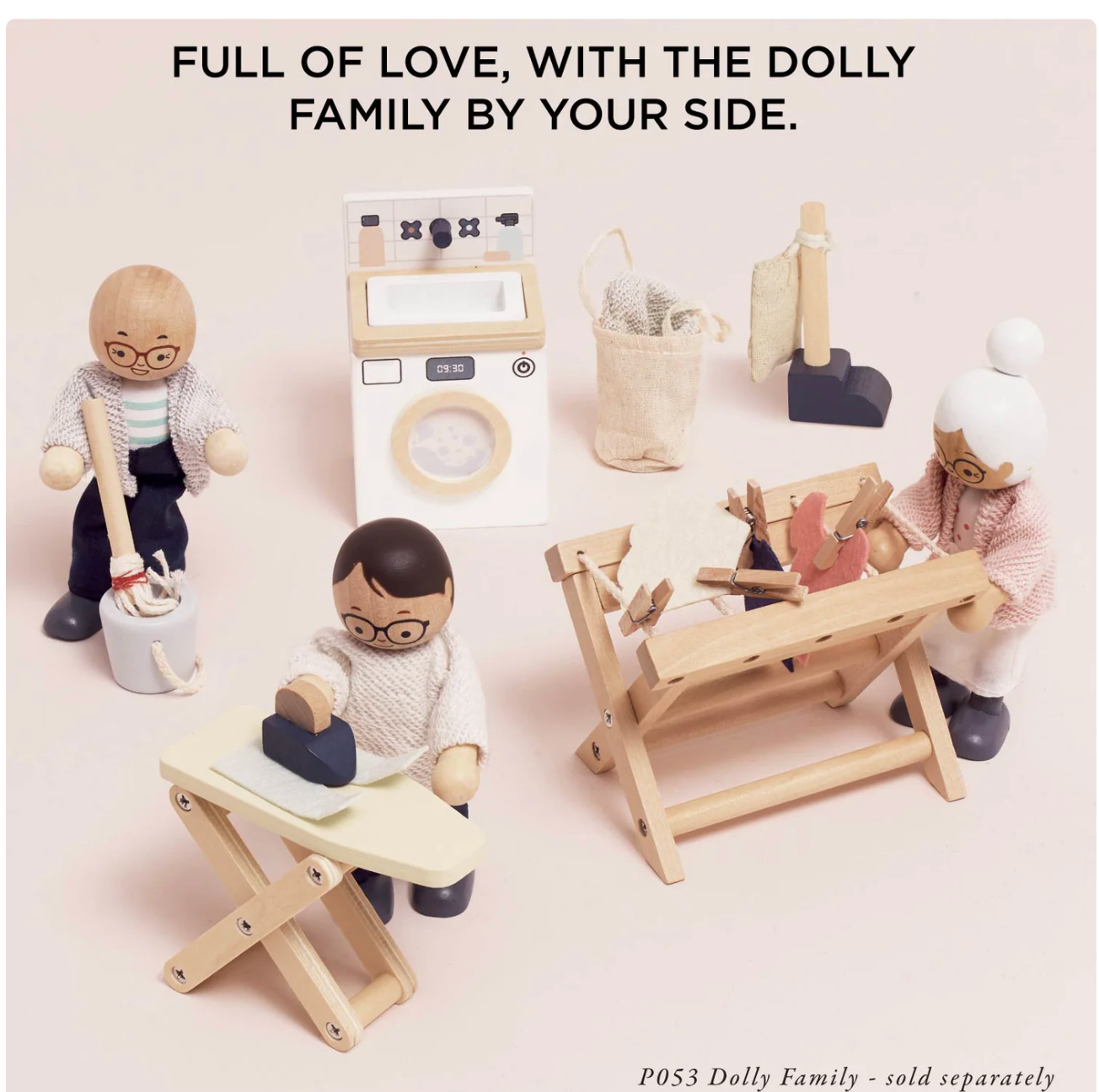 Wooden Doll House Laundry Room