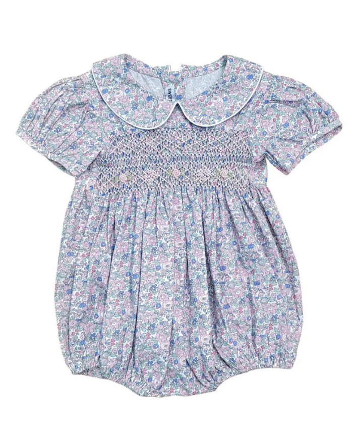 Lily Floral Print Smocked Bubble