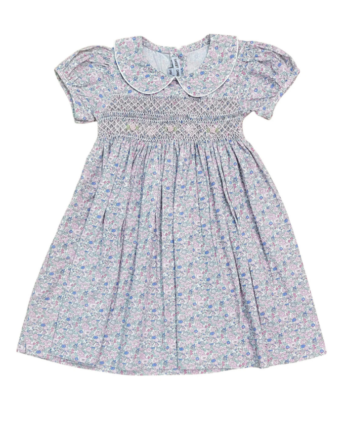 Lily Floral Print Smocked Dress