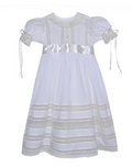 Lily Rose Dress- Vintage White w/ Ecru Lace