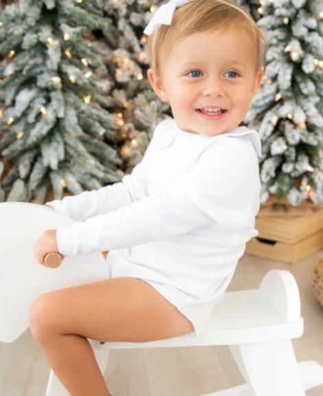 Long Sleeve Peter Pan Collar Bodysuit