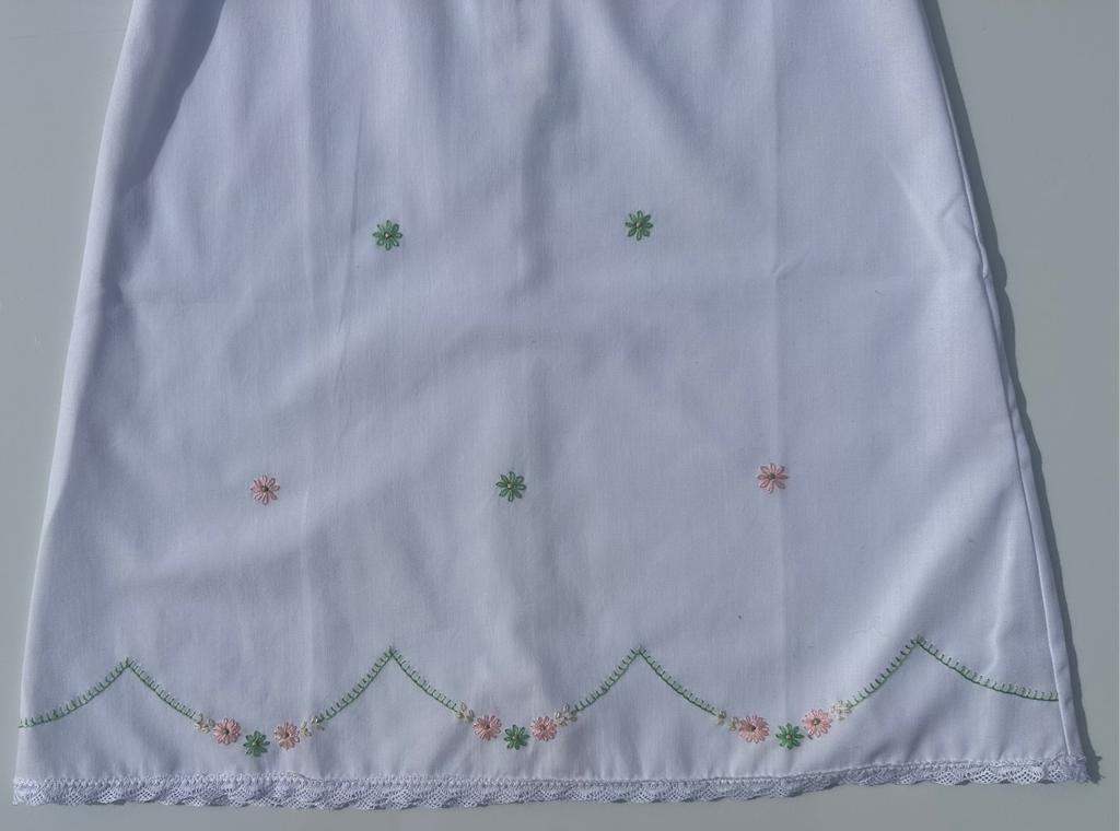 Girl Classics Ashtyn Dress W/Embroidered flowers on the bottom