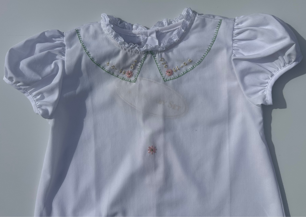 Girl Classics Ashtyn Dress W/Embroidered flowers on the bottom