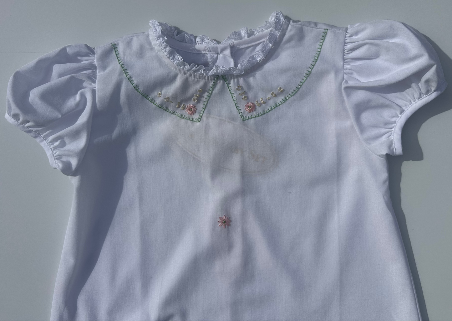 Girl Classics Ashtyn Dress W/Embroidered flowers on the bottom
