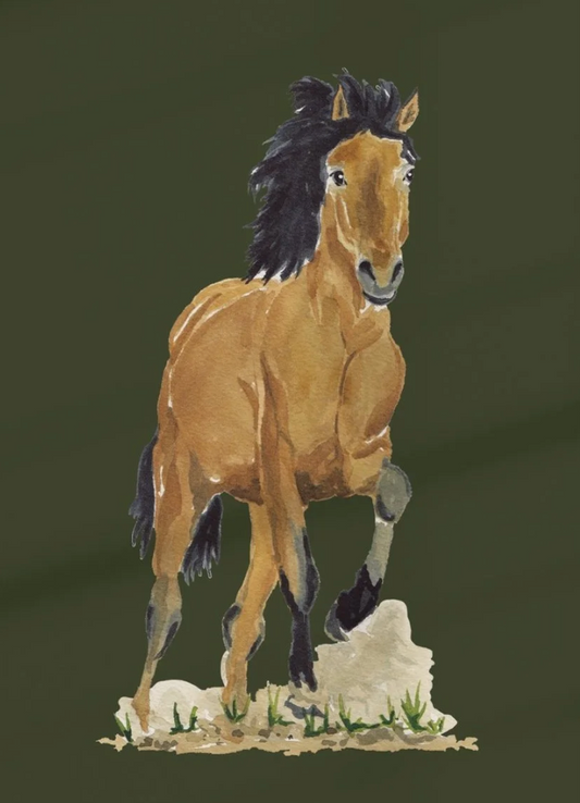 Wild Mustang Art Print 5 x 7