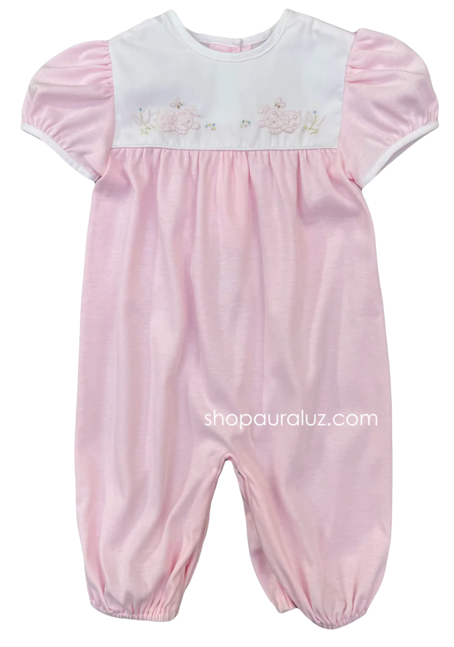 Girl Classics Converter Daygown W/Embroidered puppy dogs